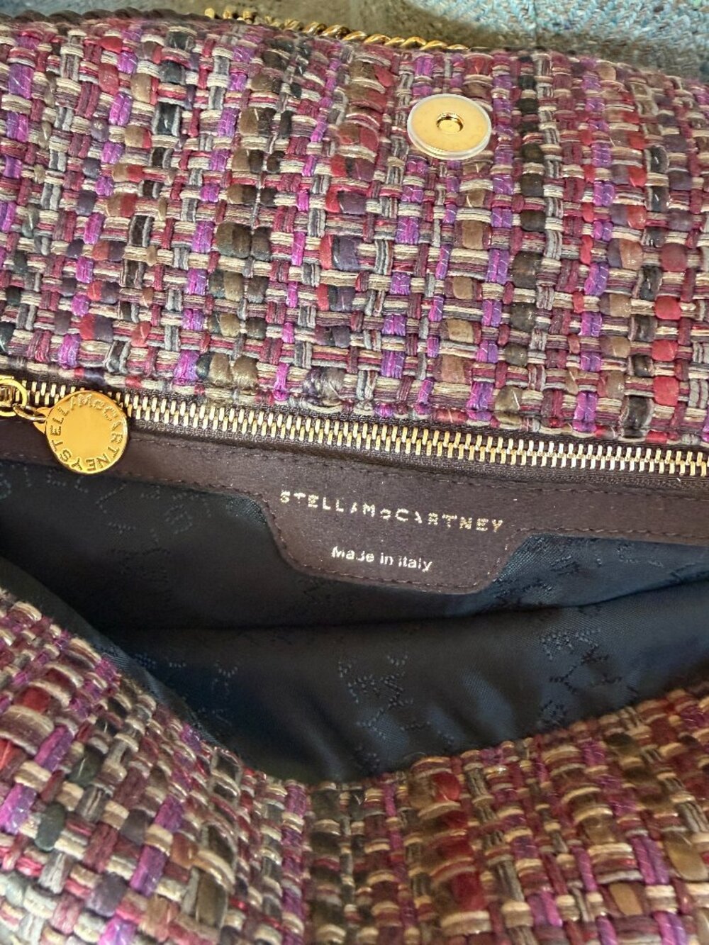 Stella McCartney Falabella Boucle Tweed Foldover Tote - Picture 9 of 16